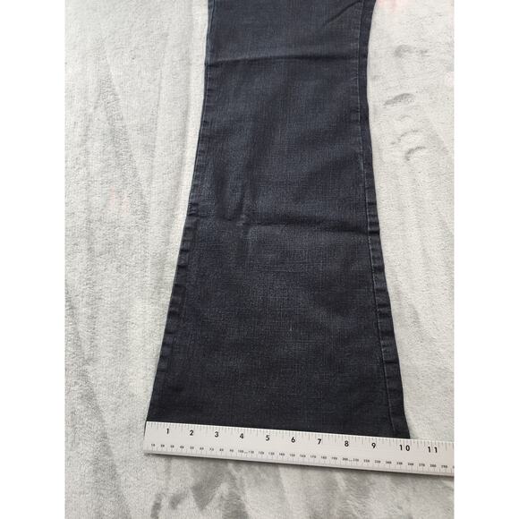Vintage Fetish Low Rise Flare Leg Denim Jeans Size 13/14 Blue Dark Wash Stretch - Picture 5 of 13